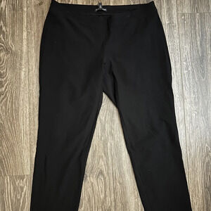 Eileen Fisher Black Viscose Lycra Knit Leggings Pants Size Medium